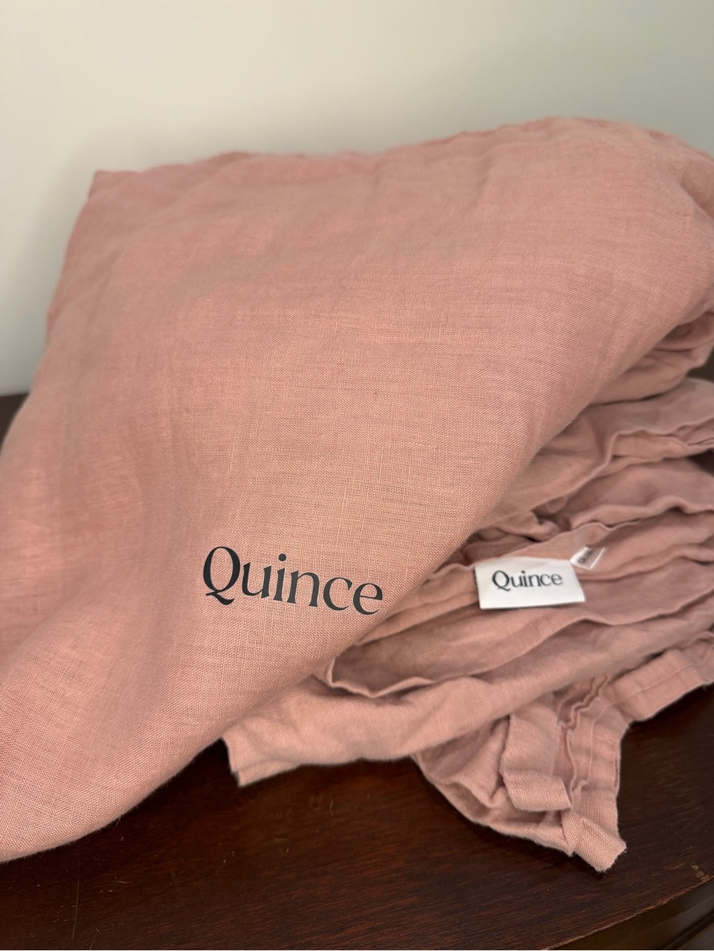 Quince 100% European Linen Sheet Set California King - Dusty Mauve- 4 piece set